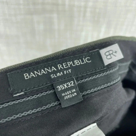 Banana Republic Slim Fit dress Pants Mens 35x32 green 2217 - Picture 5 of 10
